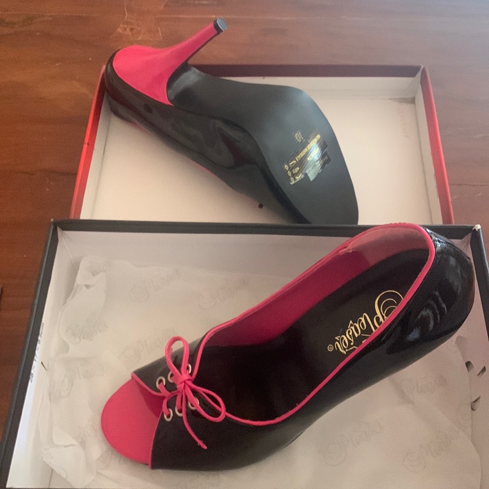 PLEASER SED216/BFU Sexy Black/Fuchsia 2 Tone